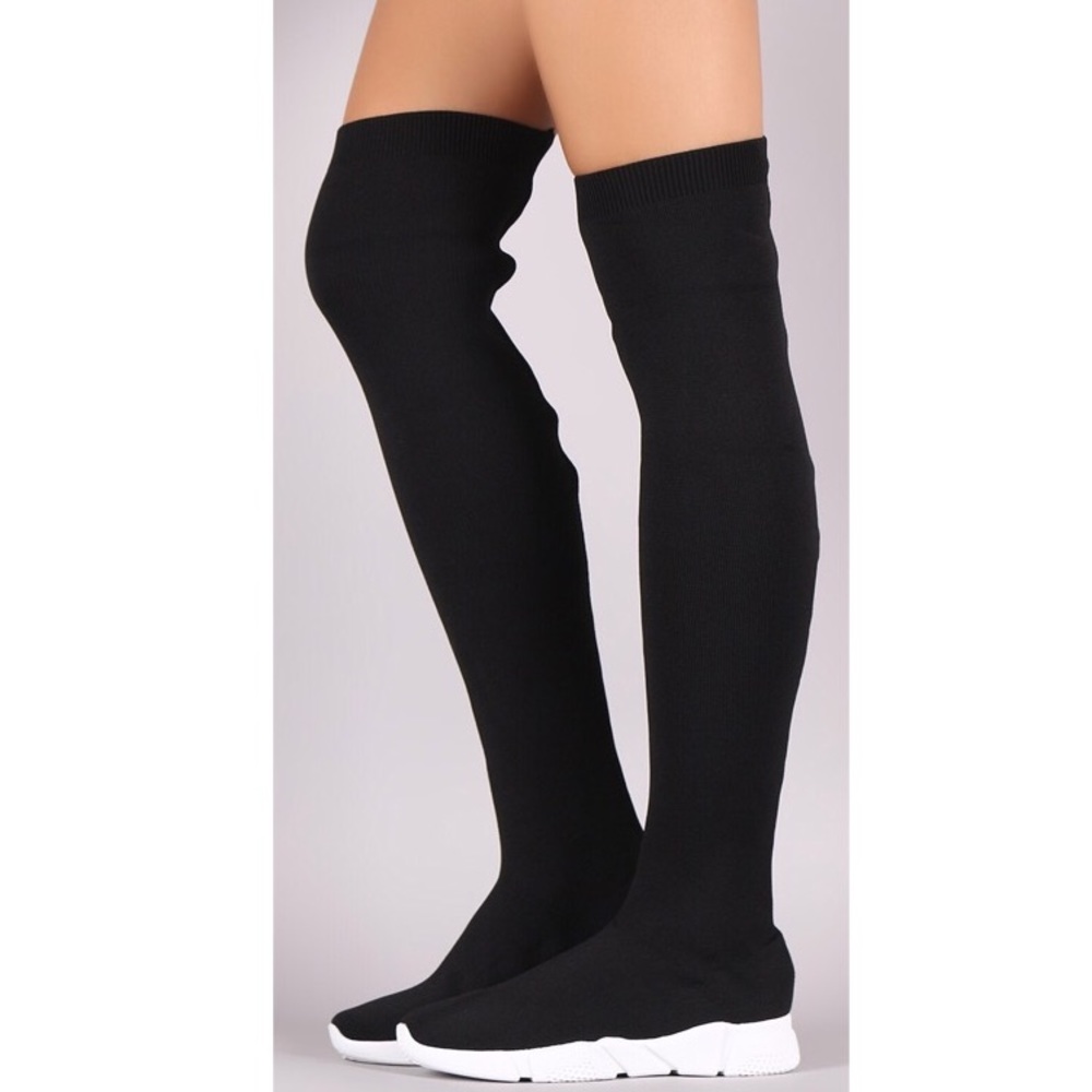 Over the knee knit sneakers